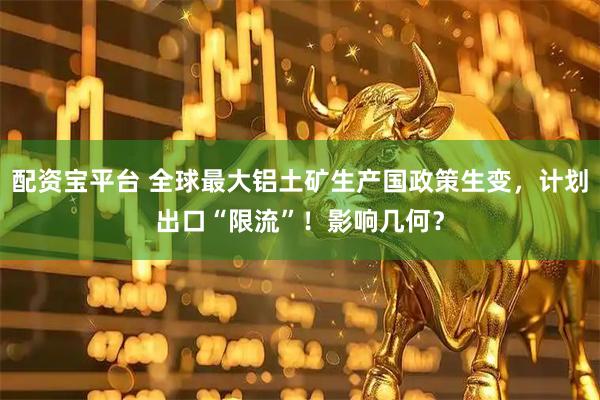 配资宝平台 全球最大铝土矿生产国政策生变，计划出口“限流”！影响几何？